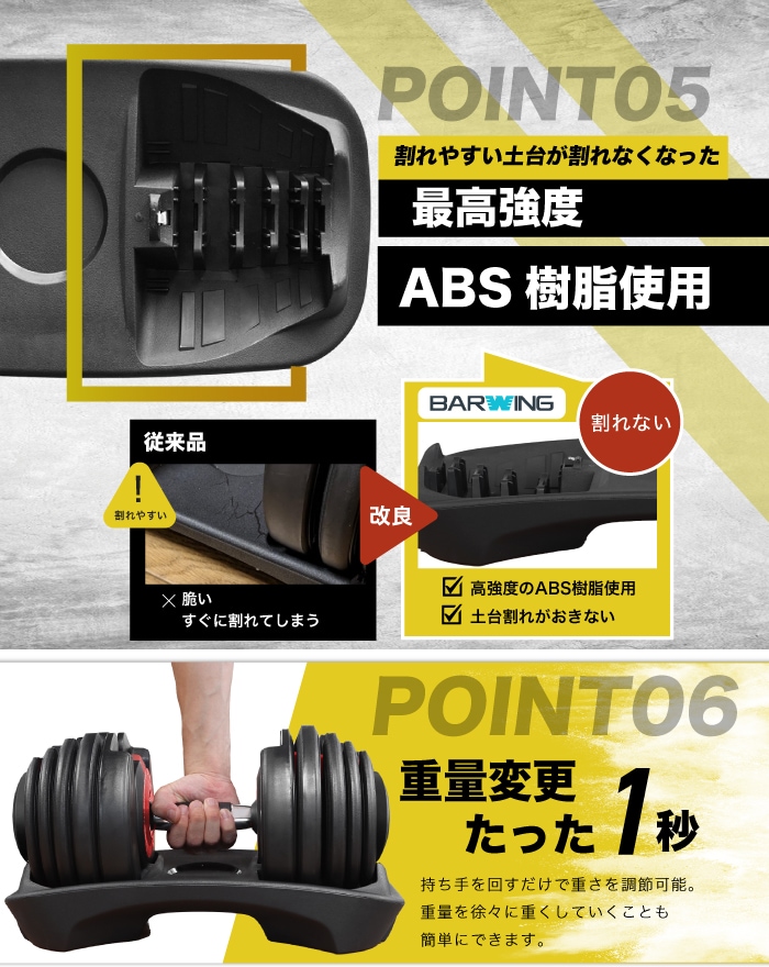 BARWING(バーウィング) NEW モデル 可変式ダンベル 24kg,すべての商品