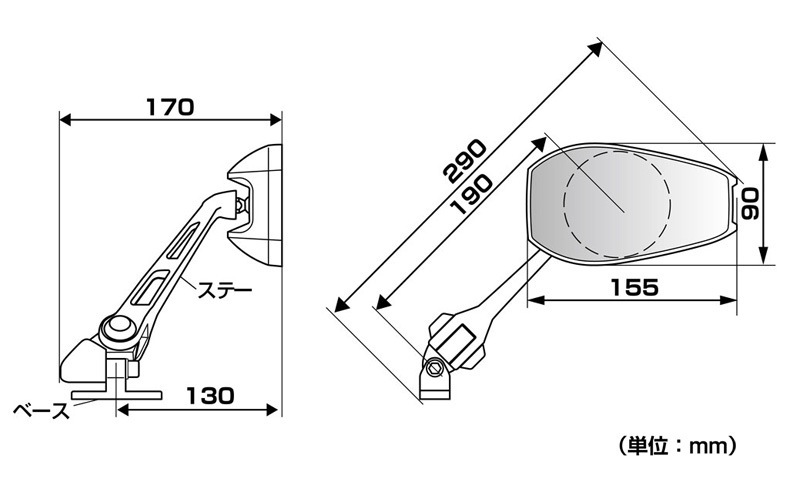 ユアサプライムス.com｜タナックス ナポレオン カウリングミラー13