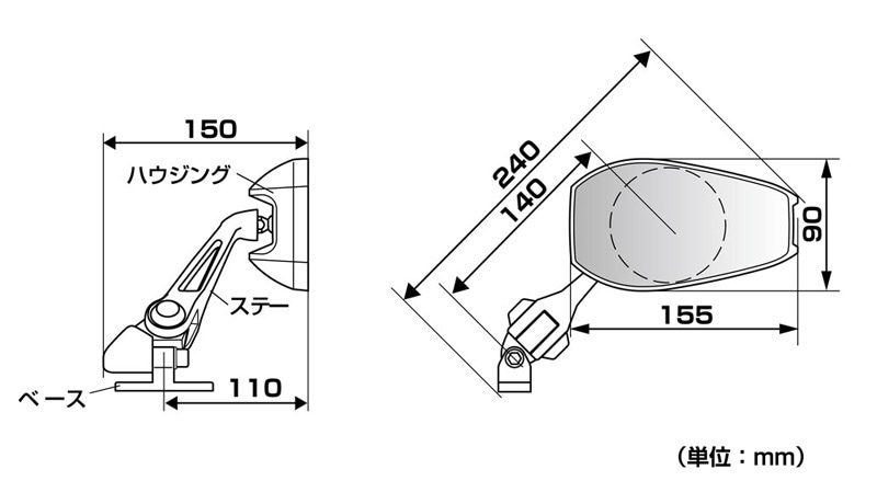 ユアサプライムス.com｜タナックス ナポレオン カウリングミラー14