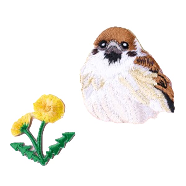 ワッペン 『刺繍ワッペンシール スズメ UTN205』 雑貨,ワッペン