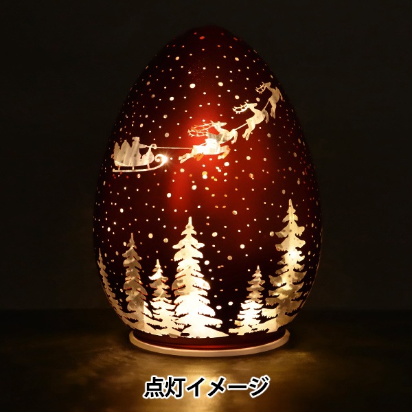クリスマス雑貨 『ランタン たまご型 レッド CMG-24066R』 生活雑貨