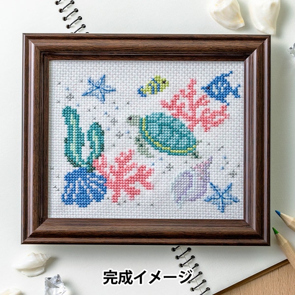 刺しゅうキット 『地刺し® 小さなフレーム 色とりどりのツリー No