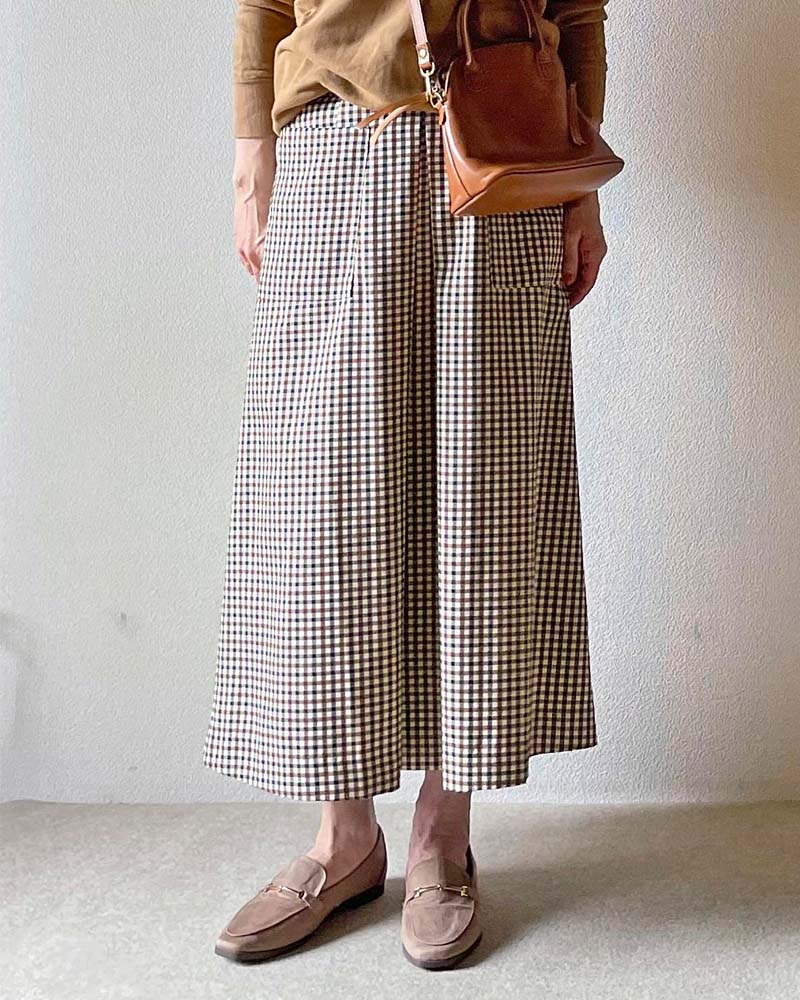 Canaria Style】フロントプリーツチェック柄スカート | BOTTOMS | 元町
