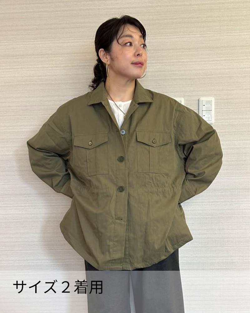 otostyle】コットンナイロンミリタリーシャツジャケット | OUTER