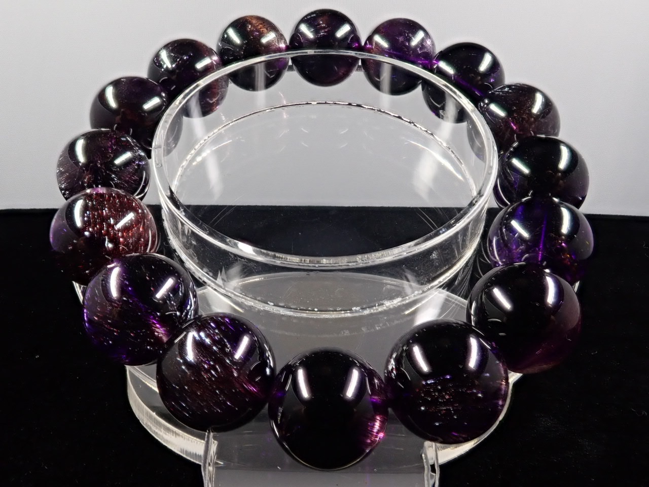 アメジストパープルスーパーセブン ブレスレット 13.5㎜ SA+++