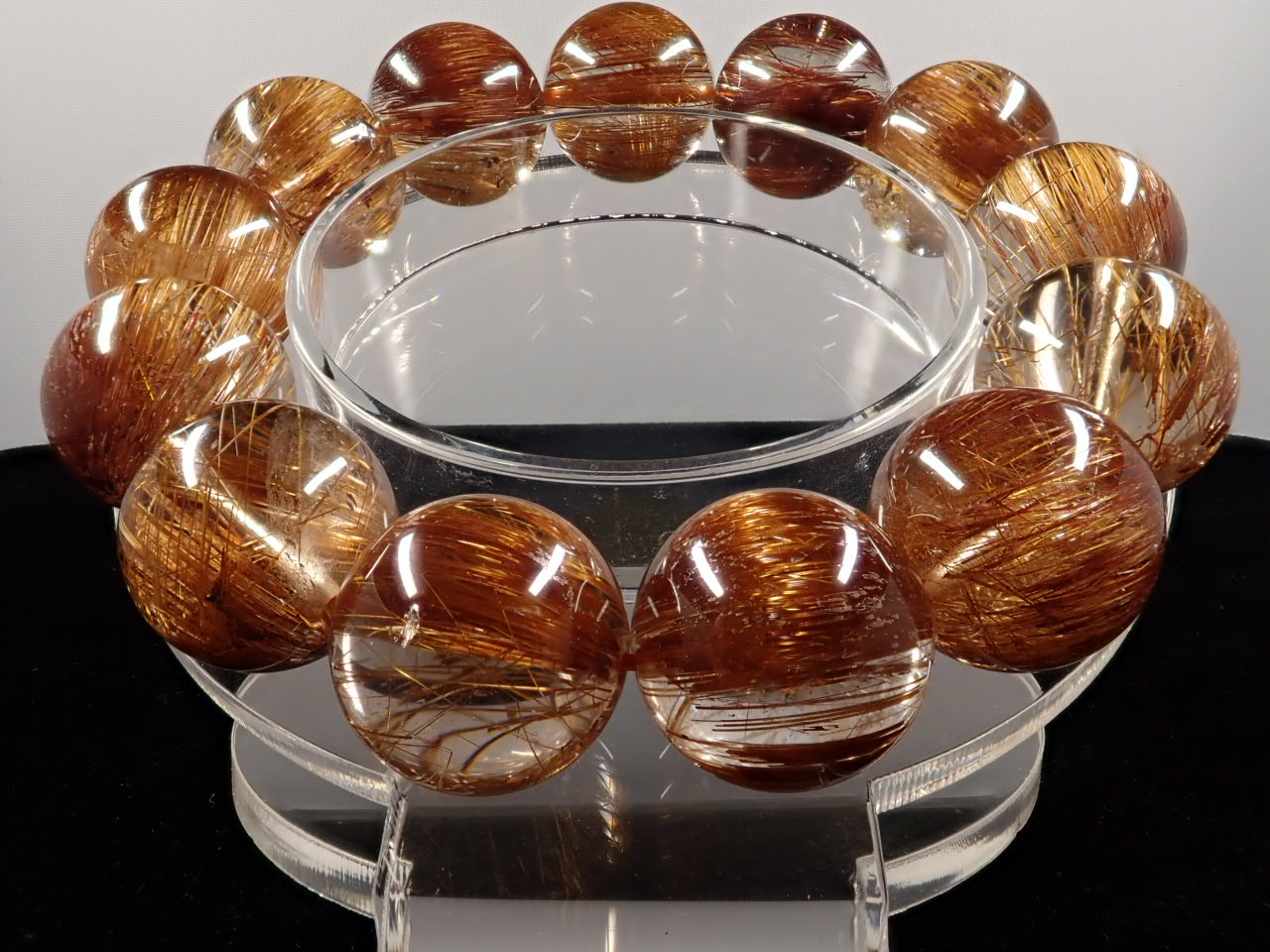 キャッツアイオレンジブラウンルチル ブレスレット 16.2㎜ SA | 天然石