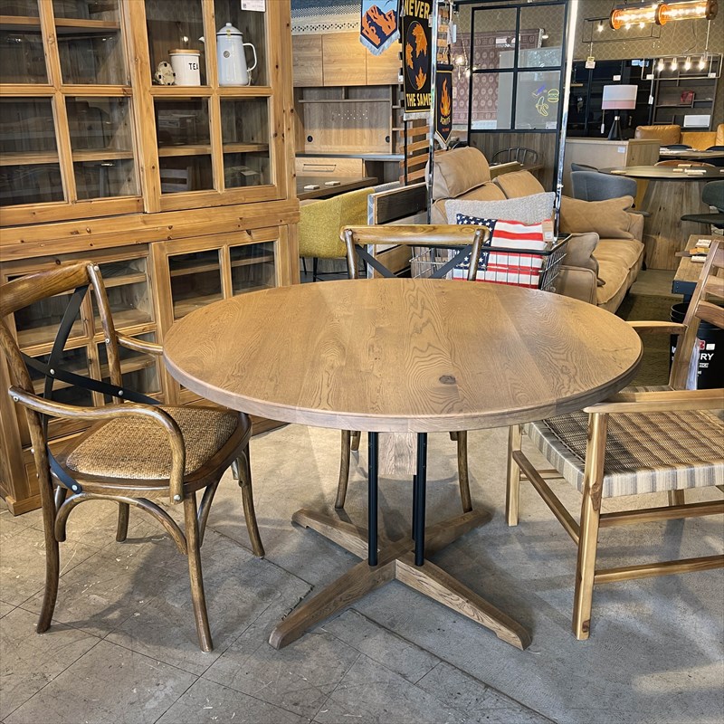 ハクビ オーク丸型ダイニングテーブル（サイズ選択可） | テーブル