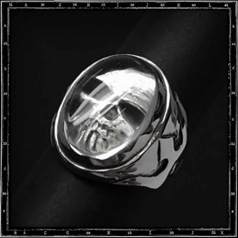 CRYSTAL SKULL RING - LARGE | クレイジーピッグ公式オンラインストア
