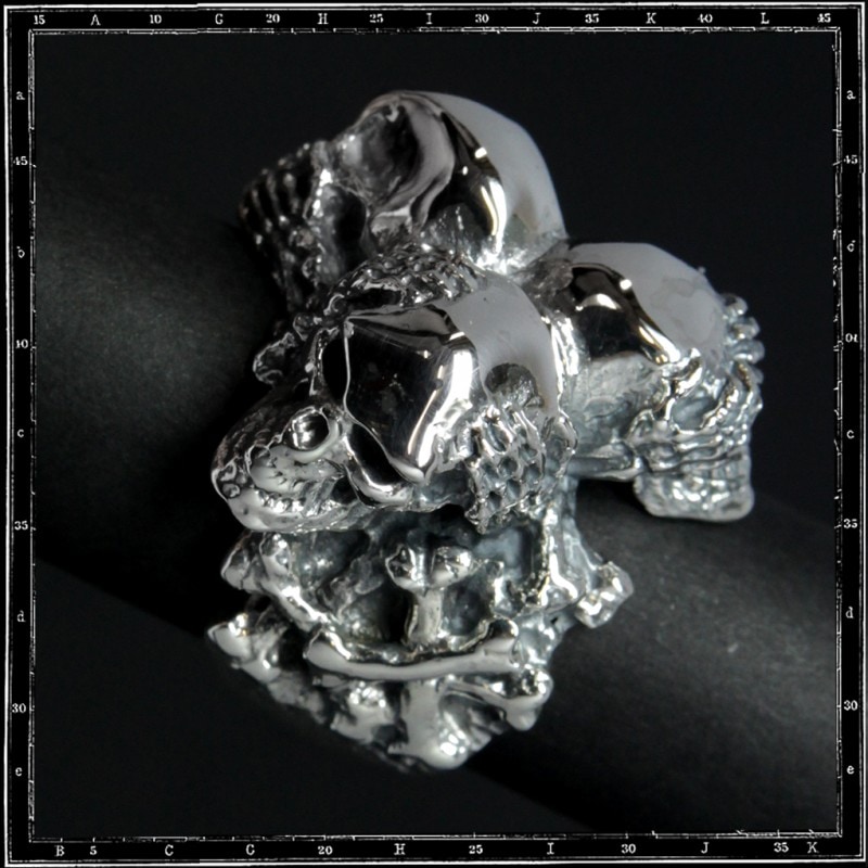 THREE WISE SKULLS RING | クレイジーピッグ公式オンラインストア