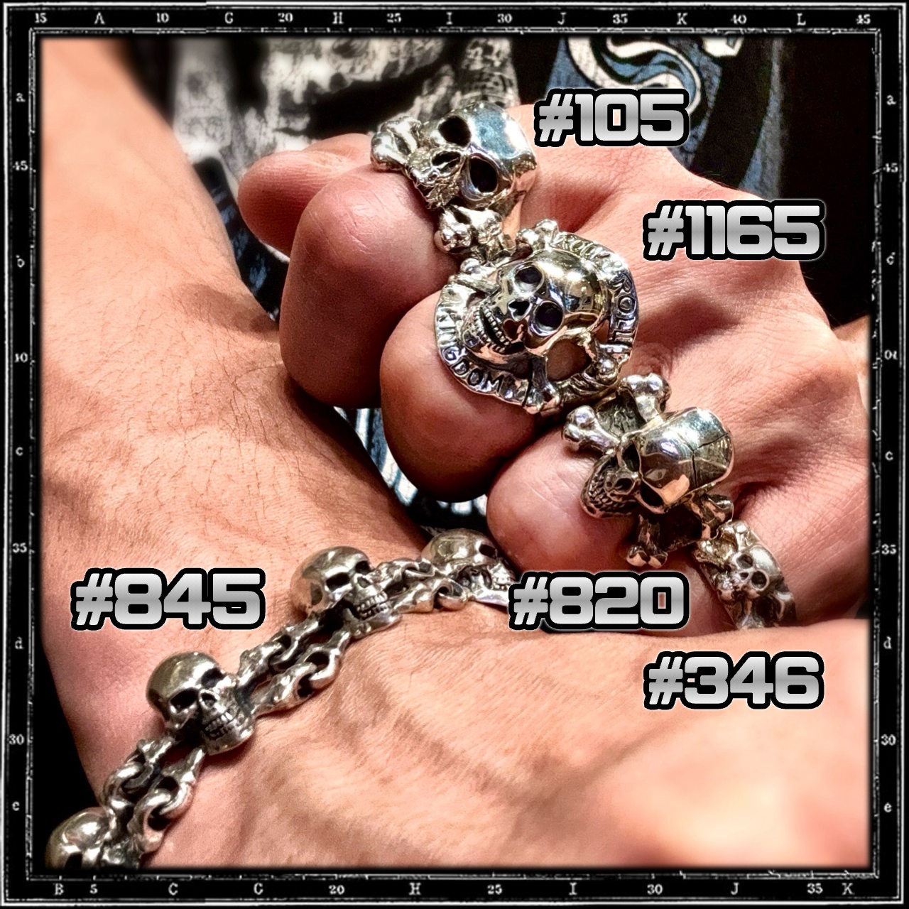 3D SKULL & CROSSBONES RING - LARGE | クレイジーピッグ公式