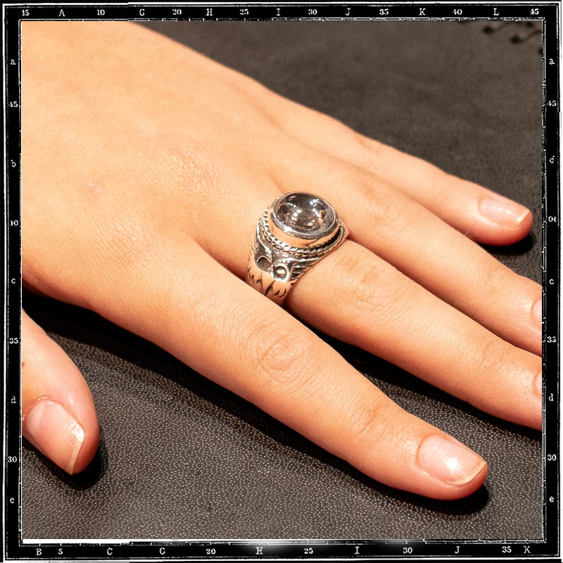 CRYSTAL SKULL RING - SMALL | クレイジーピッグ公式オンラインストア