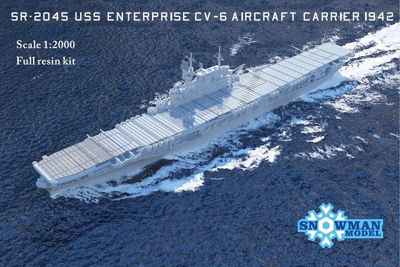 1/2000 アメリカ海軍 CV-6 航空母艦 エンタープライズ（1942年時） の