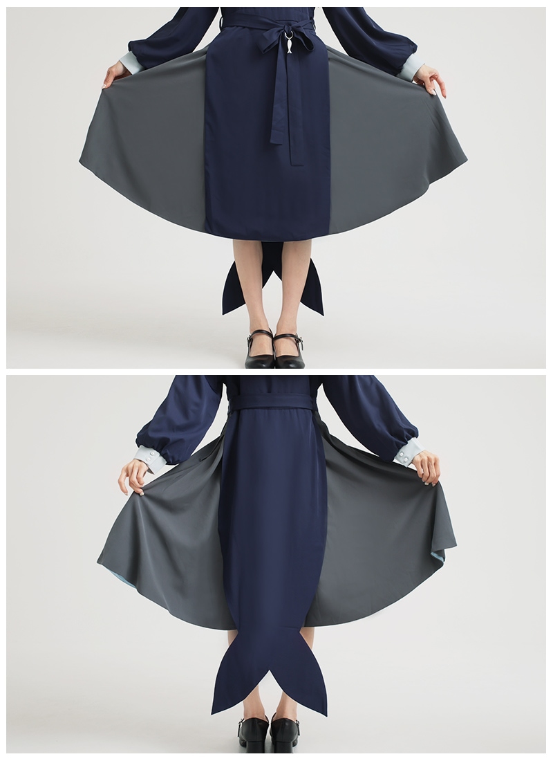 呼宵さんコラボ 青色をまとう おさかなワンピース ｜ Favorite