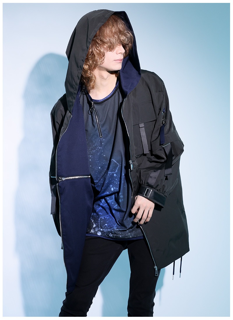 最短即日出荷】空の色広がるギミックジャケット＆Tシャツセット.+*|