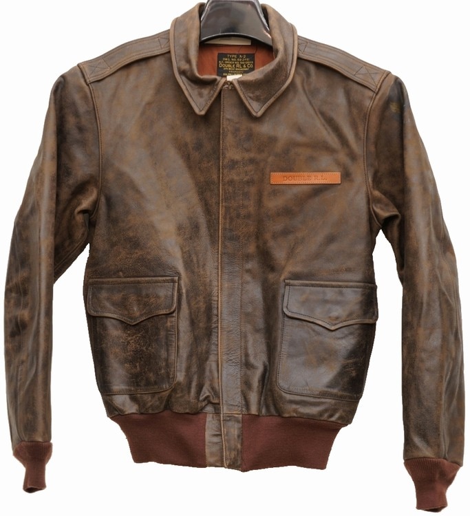 ダブルアールエル) RRL レザー フライト ジャケット A2 メンズ Leather