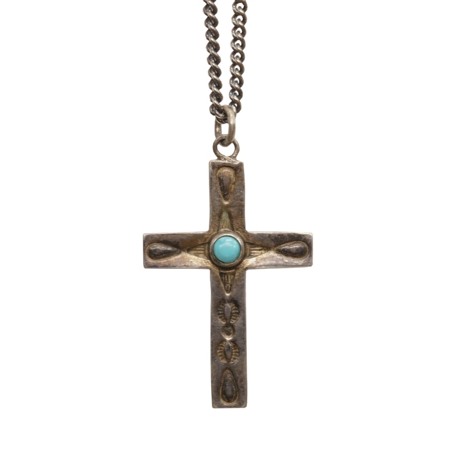 一点物 希少 】 ヴィンテージ ナバホ ターコイズ クロス ネックレス