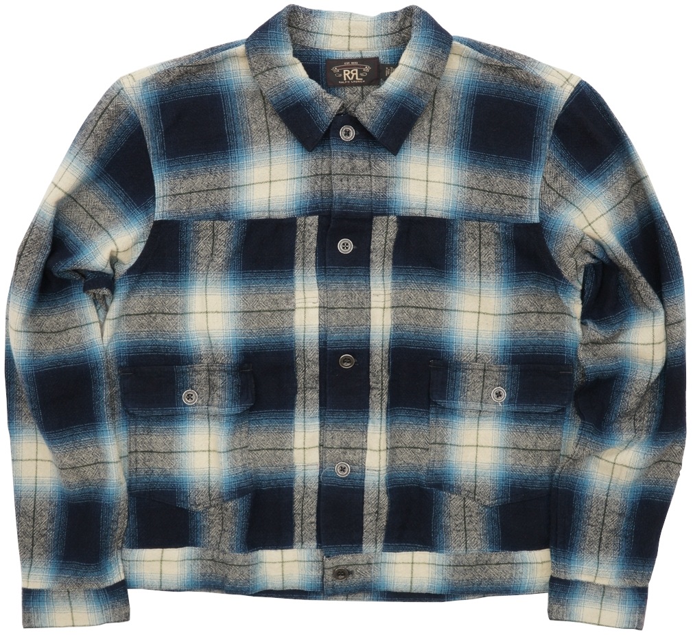 ダブルアールエル) RRL Jackley Ⅱ ワークシャツ ジャケット オンブレ