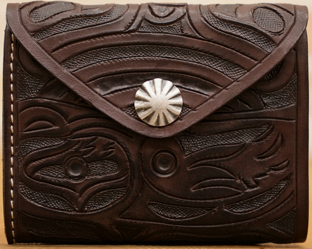 ダブルアールエル) RRL エンベロープ レザー コンチョ ウォレット