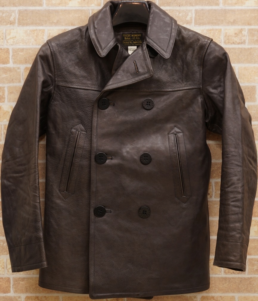 ダブルアールエル) RRL ケントナー レザー ピーコート メンズ Kentner