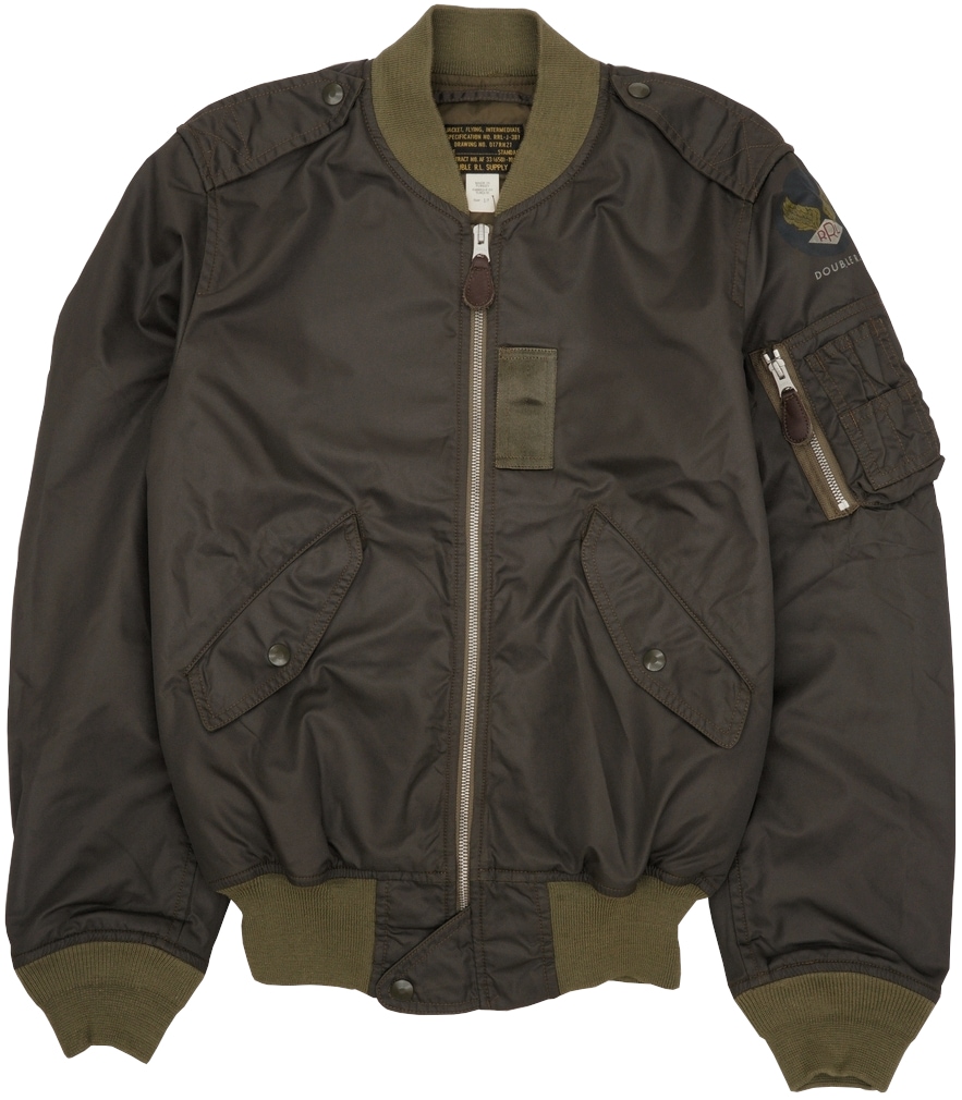 ダブルアールエル) RRL Bodon フライト ボンバー ジャケット オリーブ