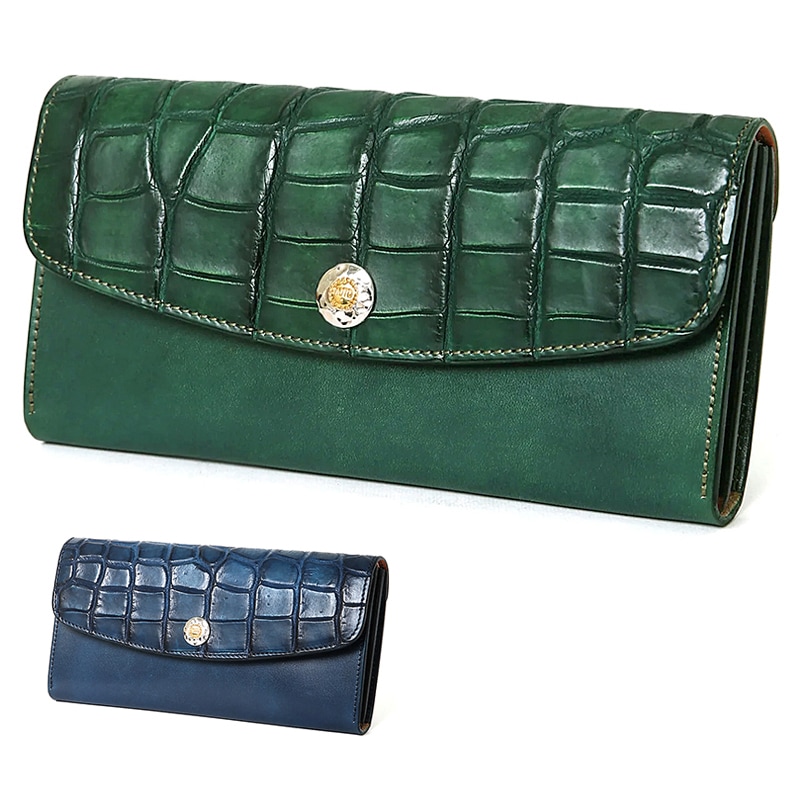 モト MOTO ヌメクロコダイルロングウォレット NUME CROCODILE LONG