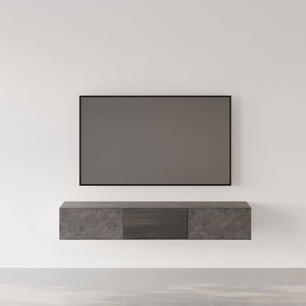 フロートテレビボード 幅180cm 奥行36cm リモコン操作可能 同色仕上げ