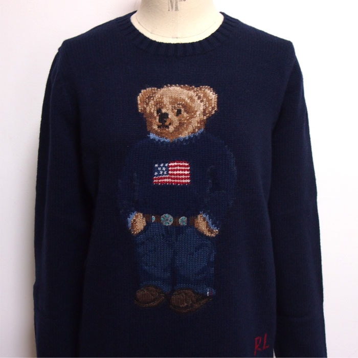 ラルフローレン ポロ レディース 50周年 ポロベアー ウール ニット