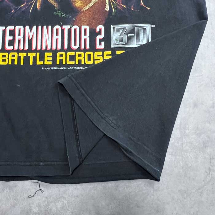 90'S TERMINATOR2 3-D BATTLE ACROSS TIME T-SHIRTS Made in USA BLACK