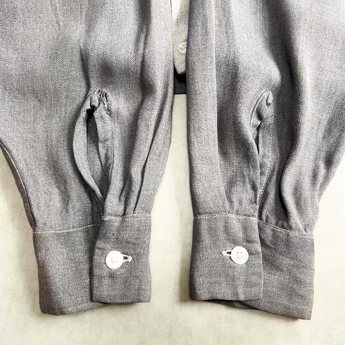 VINTAGE 50'S BUD BERMA OPEN COLLAR RAYON LONG SLEEVE SHIRTS Made