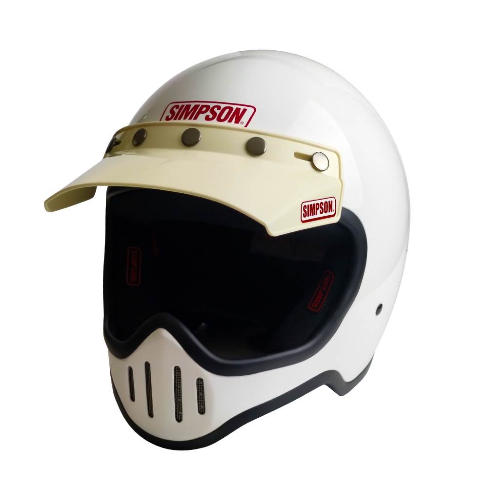 バイザー M50用 ホワイト | SIMPSONヘルメット公認オンラインストア