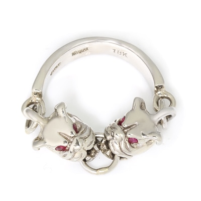 ロイヤルオーダー MINI PIT BULL w/ Ruby EYES 18K WHITEGOLD 詳細