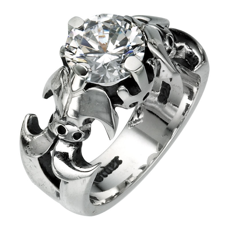 VAMP WITH CZ | リング,シルバー | ロイヤルオーダー オンラインショップ