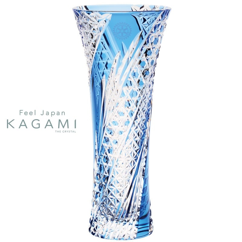 ≪KAGAMI≫江戸切子花瓶<笹っ葉に四角籠目紋＞ | ギフト・記念品