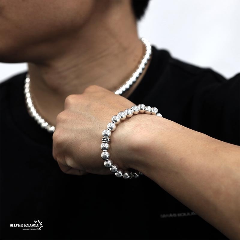 925 シルバーボールチェーンブレス [bs187] | スタイルで探す,シンプル