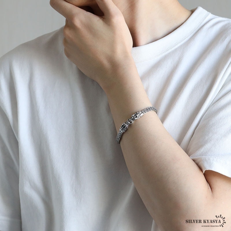 シルバー925 双頭ドラゴンブレスレット [bs257] | スタイルで探す,個性