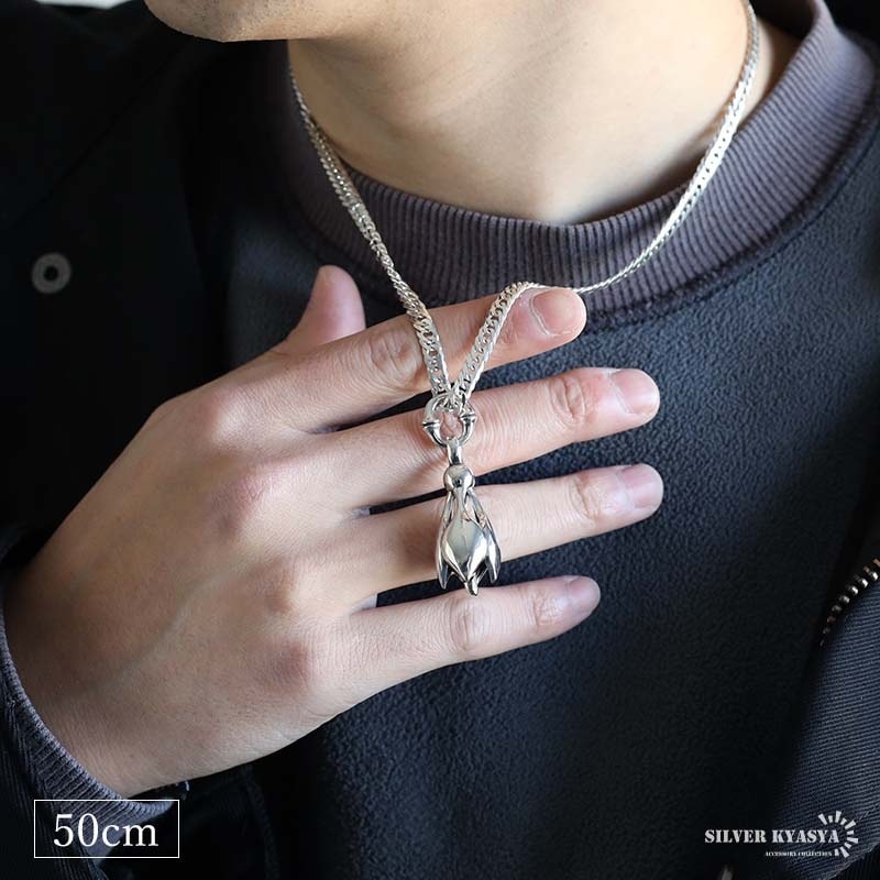 シルバー925 音色がきれいな フラワーベルネックレス [ns261-ns225