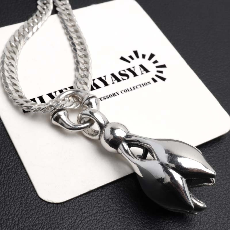 シルバー925 音色がきれいな フラワーベルネックレス [ns261-ns225