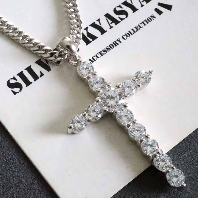 S925 ダブル喜平のクロスネックレス [ns257-cs053-3mm] | ネックレス