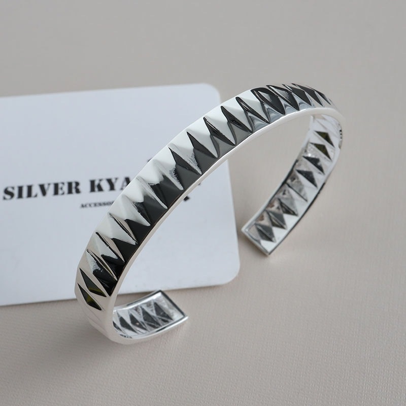 シルバー925 スタッズバングル [cb110] | お洒落なレディースアイテム