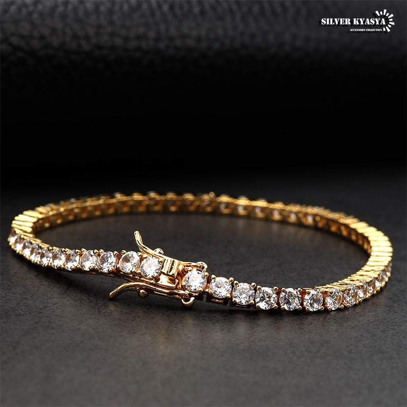 CZテニスチェーンブレスレット 18K [b184] | スタイルで探す