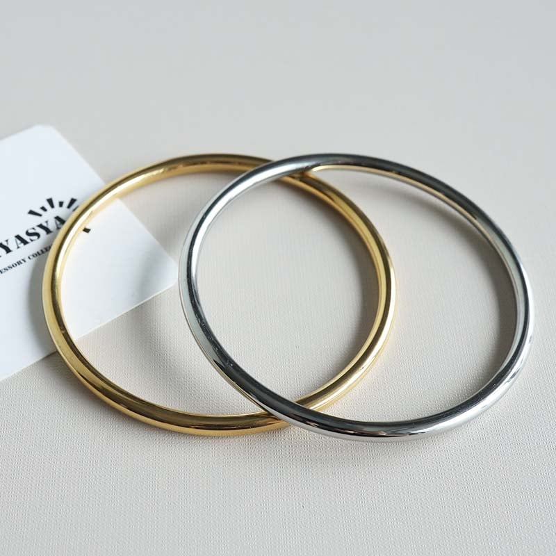 ステンレス シンプルバングル 幅4mm [b732] | お洒落なレディース