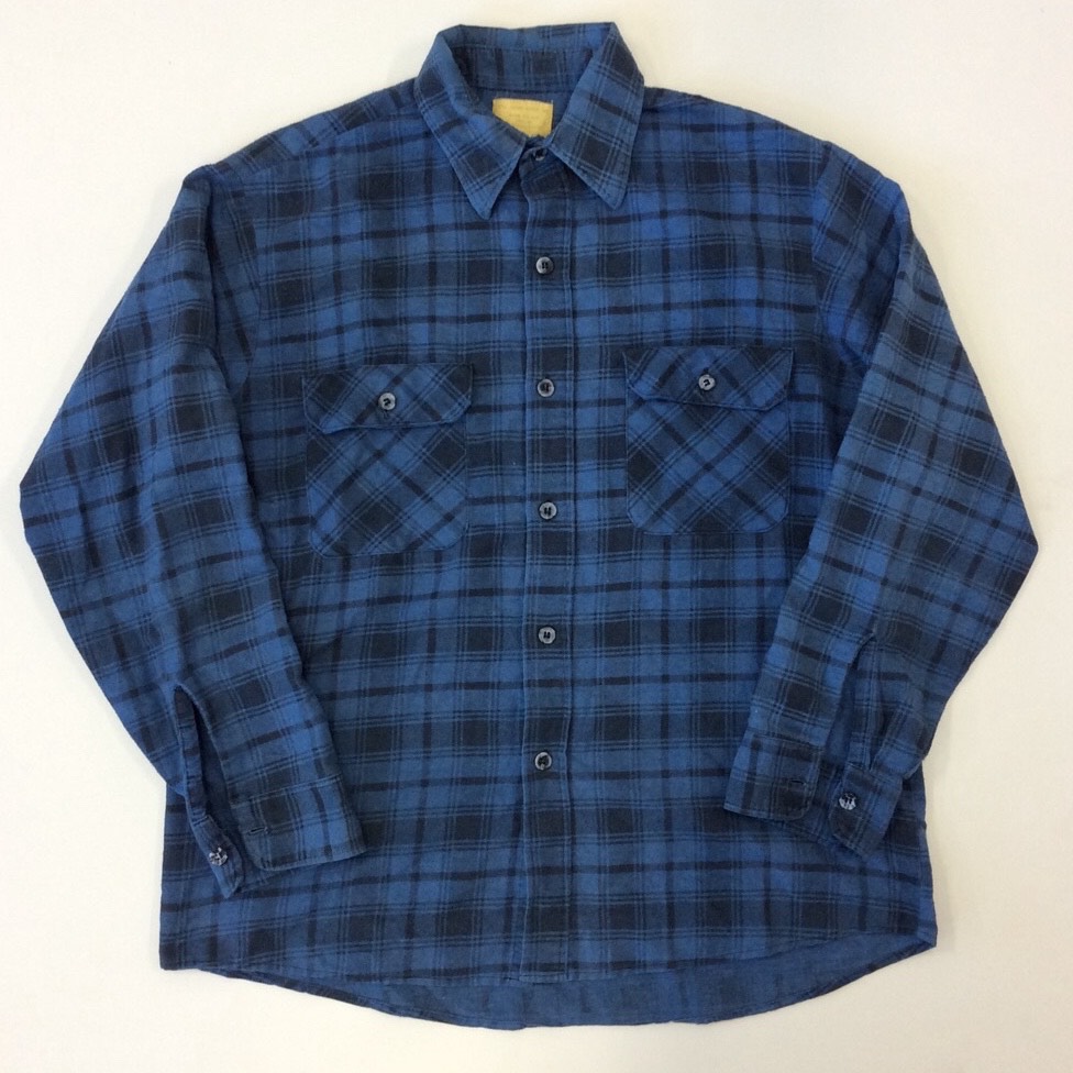 SEARS シアーズ ビンテージ 長袖ネルシャツ プリントネル フラップ付き