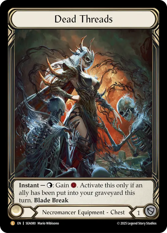 EN】《Cold Foil》[Necromancer] Dead Threads/亡者の織物 (装備品)「L