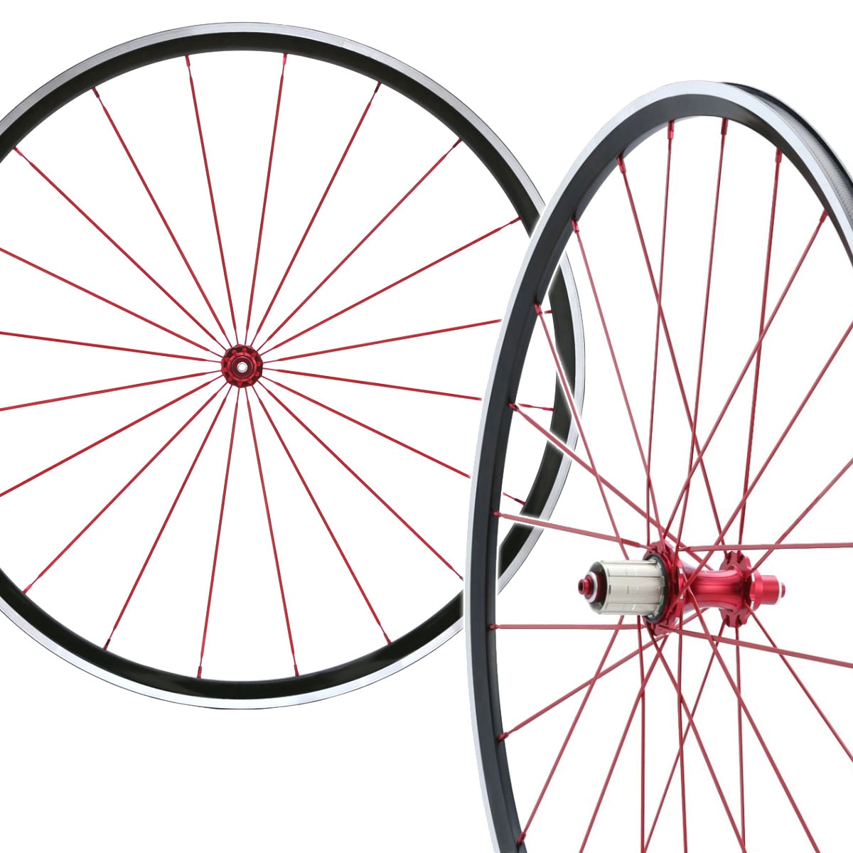 AVEDIO CX27 RED アルミホイール ロードバイク用ホイール 前後セット