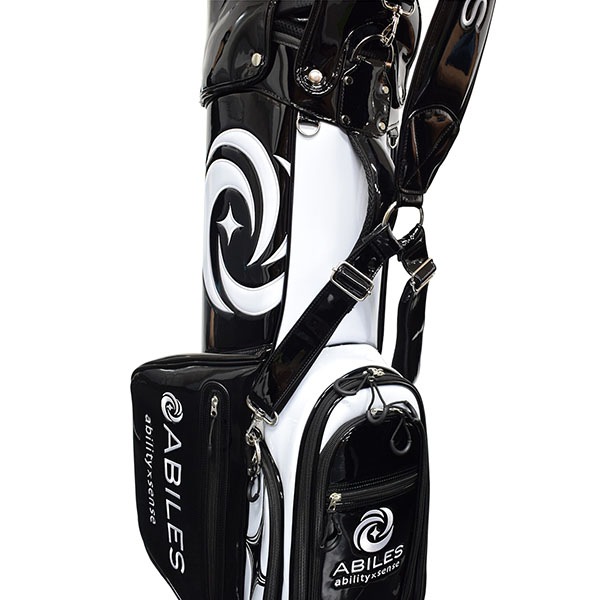 ABILES キャディバッグ【黒】エナメル素材