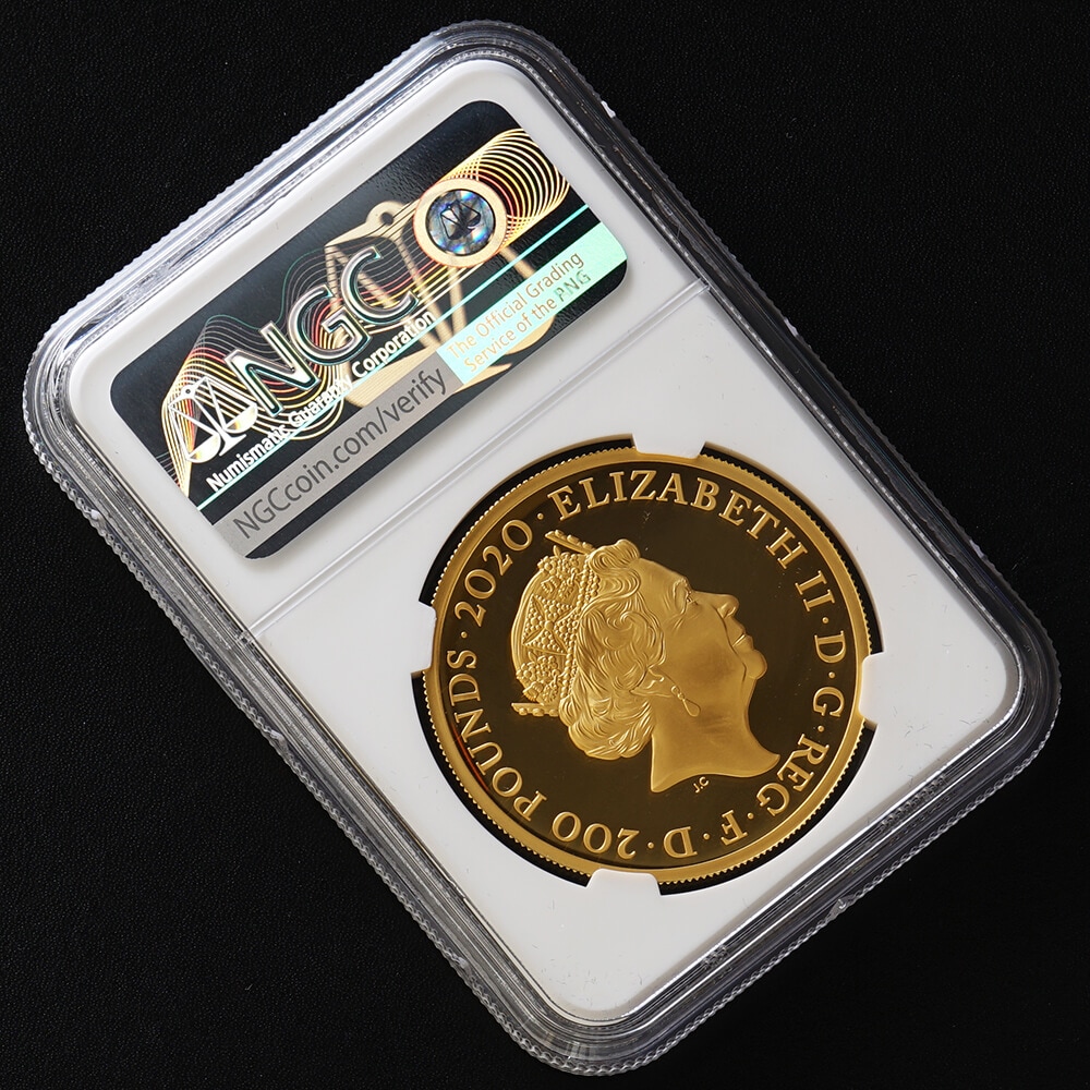 最高鑑定】2020年 イギリス スリー・グレイセス 200ポンド 2オンス金貨
