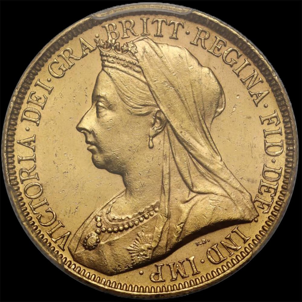 英国史の輝き” 1893年 イギリス ヴィクトリア女王 2Pounds PCGS MS62