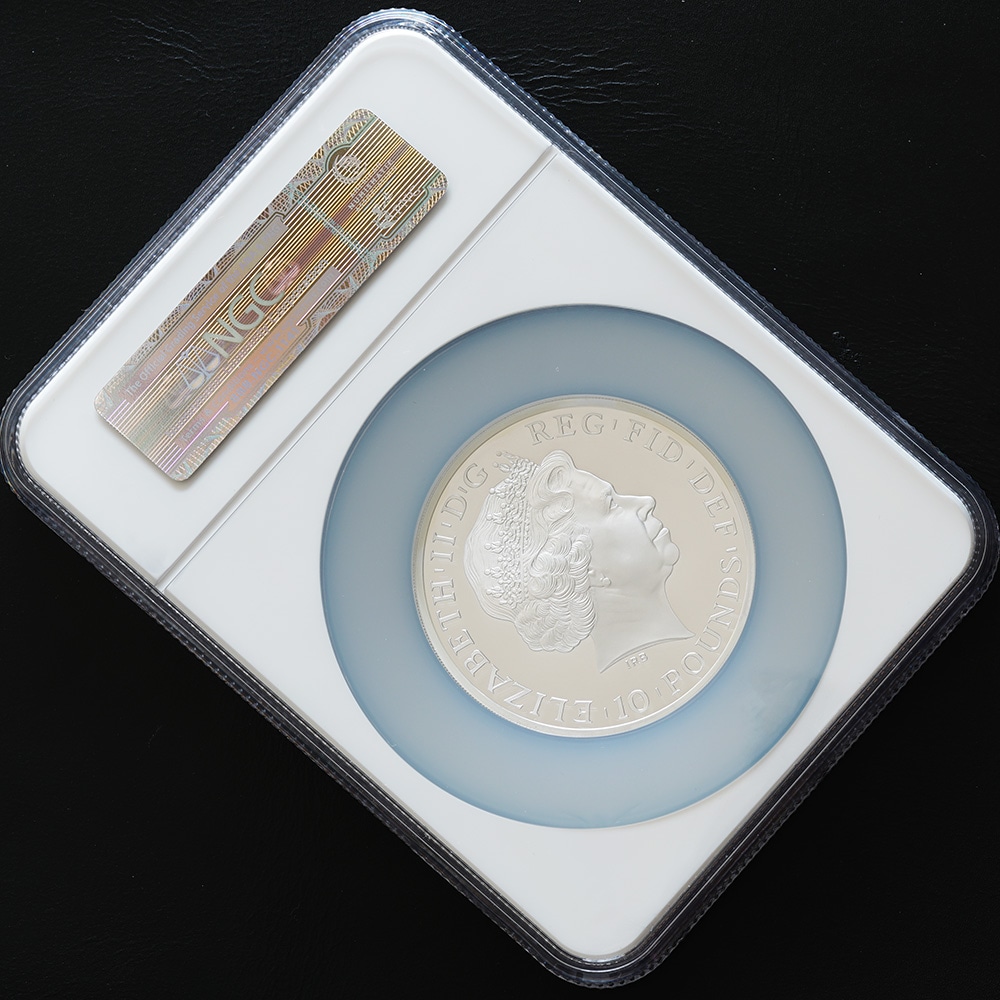 最高鑑定】2014年 ブリタニア 10ポンド 5オンス銀貨 PF70UCAM HIGH