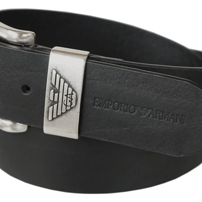 エンポリオ アルマーニ EMPORIO ARMANI ベルト メンズ ブラック 幅3.8