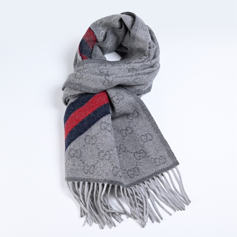 グッチ GUCCI マフラー メンズ レディース 男女兼用 GG柄 ウェビング